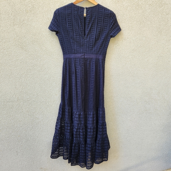 BANANA REPUBLIC Women’s Dress Size 0 Tiered Cottagecore Romantic Maxi Eyelets - Picture 6 of 13